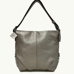 Coach Pebbled Shimmery Leather Hobo/Crossbody Bag